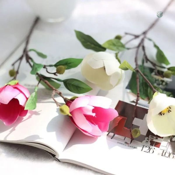 Branche de magnolia artificielle, style et longévité