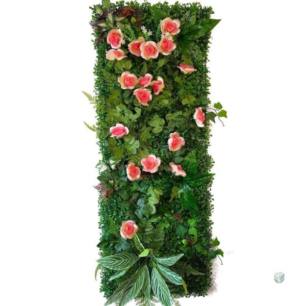 Faux Mur Végétal avec Plantes Vertes