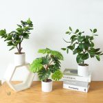 Plante verte artificielle, Ficus pour décoration intérieure