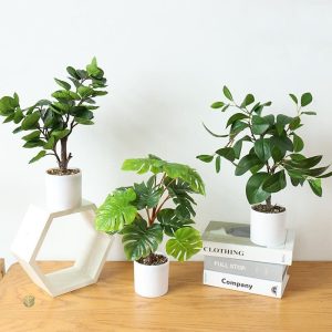 Plante verte artificielle, Ficus pour décoration intérieure