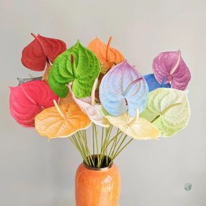 Anthurium décoratif en fleurs artificielles