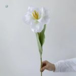 Fleur décorative en textile, grande taille pour un impact visuel
