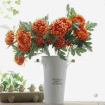 Chrysanthème décoratif en fleurs synthétiques