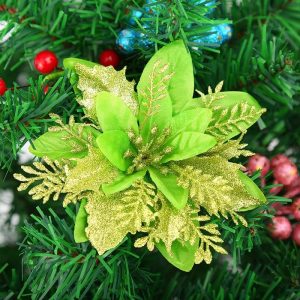 Fleur de Noël en velours pour un style luxueux