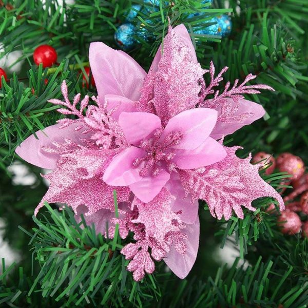 Fleur de Noël en tissu pour des décorations originales
