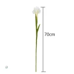 Fleur Iris en plastique, 70 cm, entretien facile