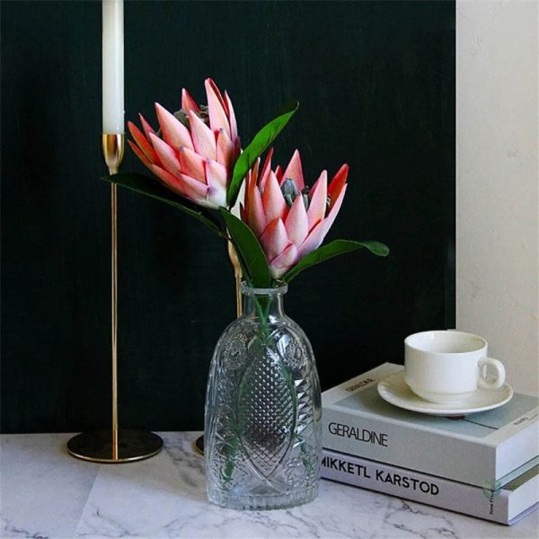 Fleur Protea en plastique, entretien facile et pratique