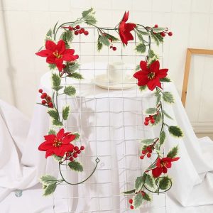 Décoration de Noël avec fleur étoilée