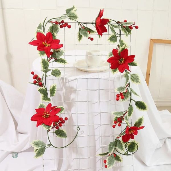 Décoration de Noël avec fleur étoilée