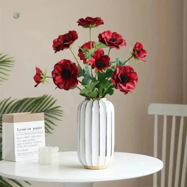 Anémones en faux, solution pratique pour la décoration