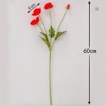 Coquelicots en imitation pour ornements divers