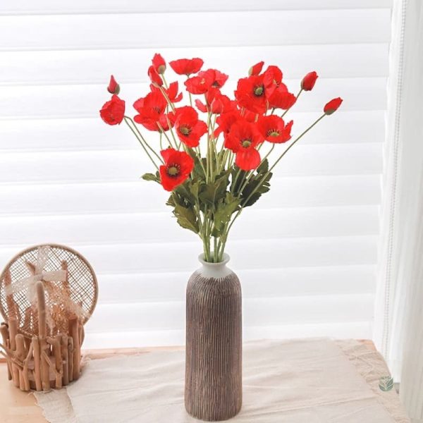 Coquelicots décoratifs en fleurs artificielles