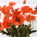 Fleurs coquelicots en soie pour décoration maison