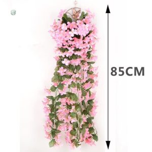 Fleurs décoratives suspendues en matériaux synthétiques