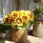 Fleurs synthétiques de tournesol pour un look naturel