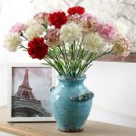 Fleurs Carnation artificielles en bouquet coloré