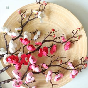 Bouquet de fleurs artificielles prunier pour décoration intérieure