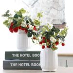 Fleurs Fraises Artificielles en bouquet décoratif