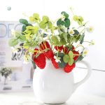 Fleurs artificielles de fraises pour décoration intérieure