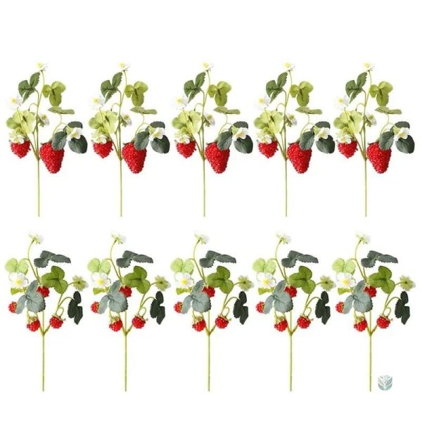 Fleurs artificielles de fraises, touche estivale pour votre déco