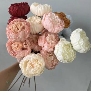 Fleurs artificielles Pivoines en bouquet élégant