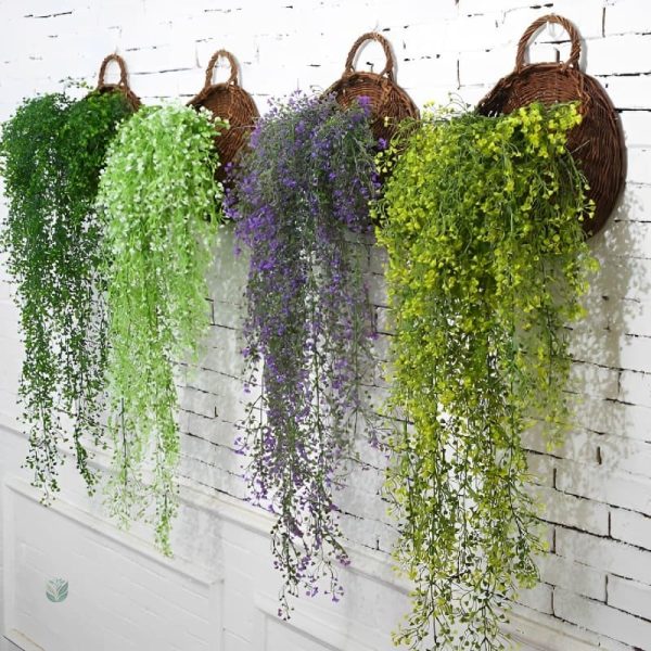 Fleurs tombantes artificielles élégantes pour décoration intérieure