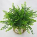 Plante verte artificielle, style fougère élégante