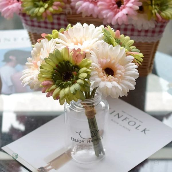 Gerbera en faux pour décoration sans entretien