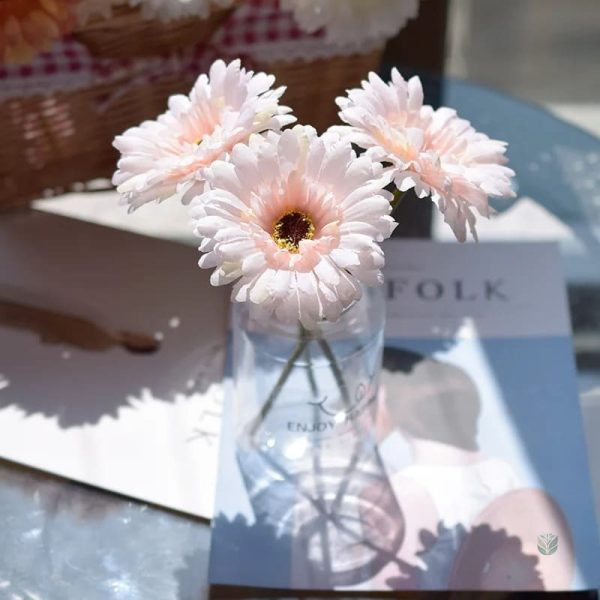 Gerbera artificielle orange, éclat chaleureux