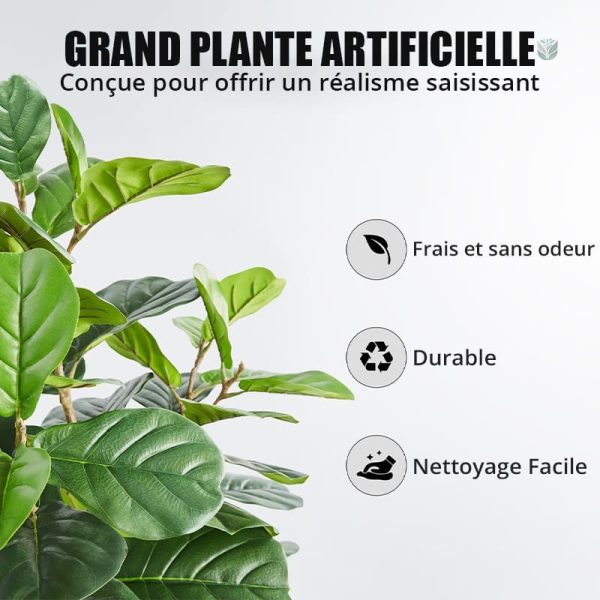 Plante Verte Synthétique en Pot pour Espace de Vie