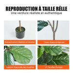 Plante Artificielle Élégante en Pot pour Intérieur