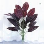 Grandes feuilles artificielles pour décoration intérieure