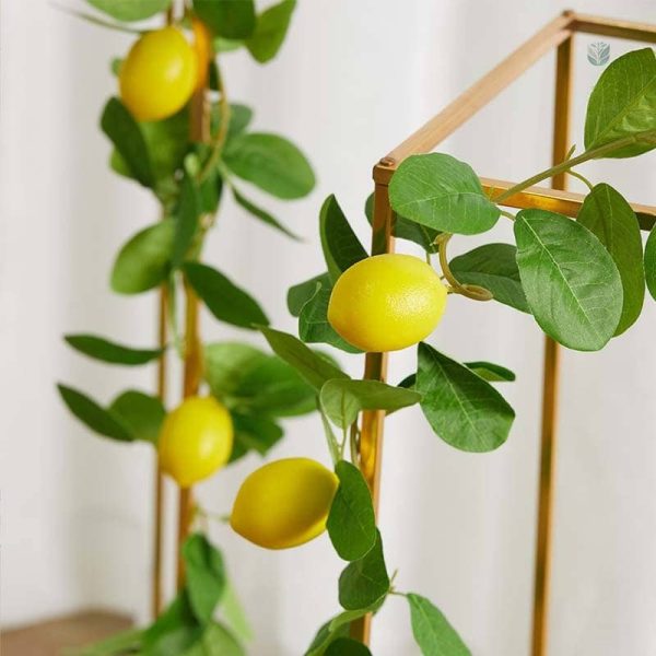 Guirlande lumineuse de citrons artificiels