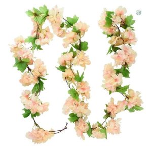Guirlande de fleurs synthétiques colorées