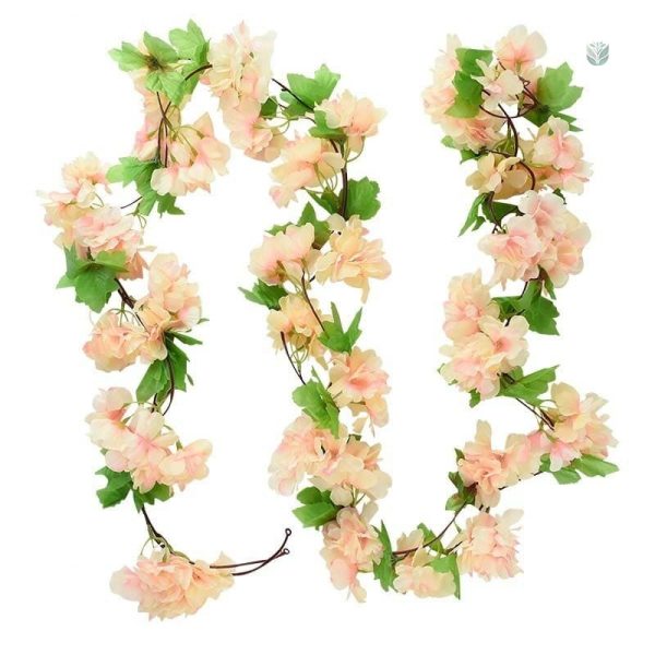 Guirlande de fleurs synthétiques colorées