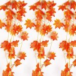 Plantes artificielles : guirlande de feuilles d'automne