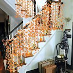 Élégante guirlande de feuilles d'automne