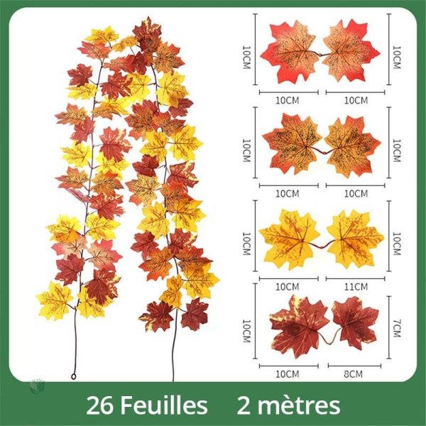 Feuilles d'érable artificielles pour décoration saisonnière