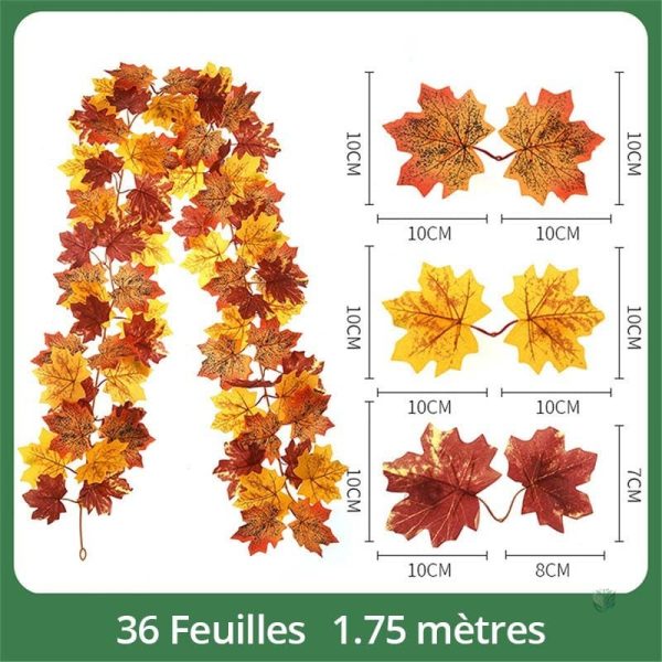 Accessoire de décoration en guirlande de feuilles d'érable