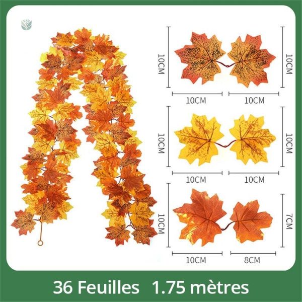 Guirlande de feuilles d'érable pour ambiance automnale