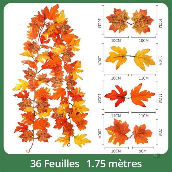 Plantes artificielles : guirlande de feuilles d'érable