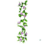 Accessoire de décoration : guirlande de fleurs en tissu
