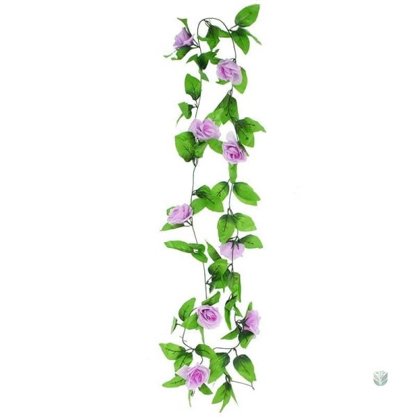 Accessoire de décoration : guirlande de fleurs en tissu