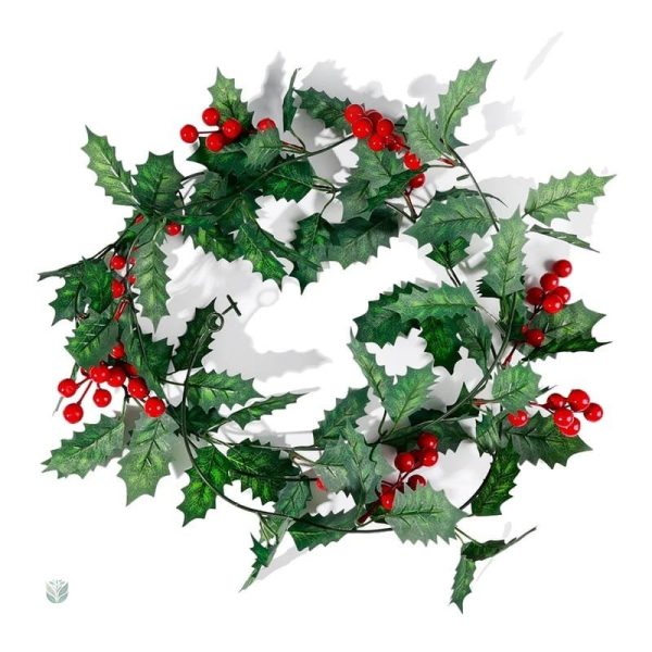Accessoire de décoration : guirlande de houx
