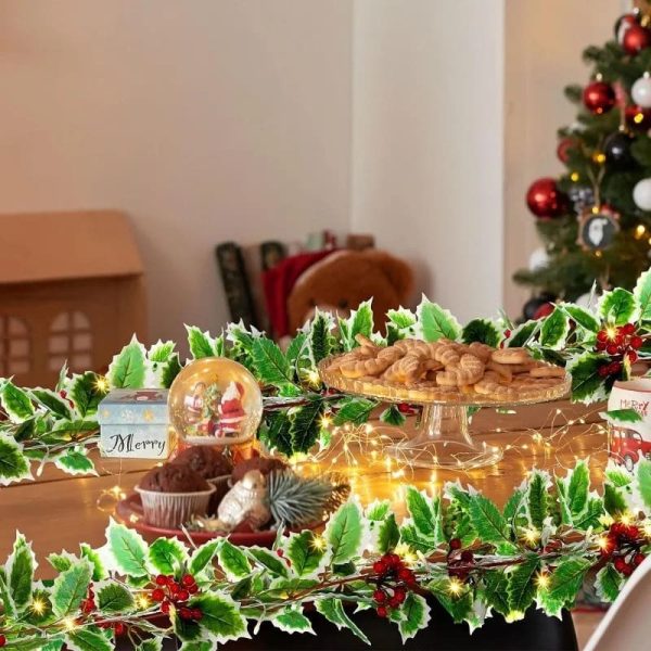 Guirlande de houx, parfaite pour les fêtes de fin d'année