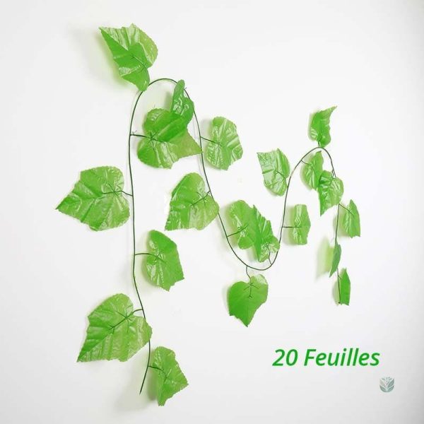Décoration murale avec guirlande de feuilles artificielles