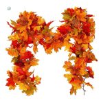 Guirlande feuilles d'érable décorative en plastique