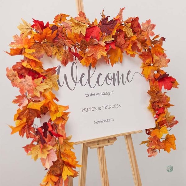 Guirlande décorative feuilles d'érable pour intérieur