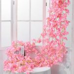 Élégante guirlande de fleurs en tissu de cerisier