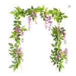 Guirlande de fleurs de glycine pour ambiance romantique